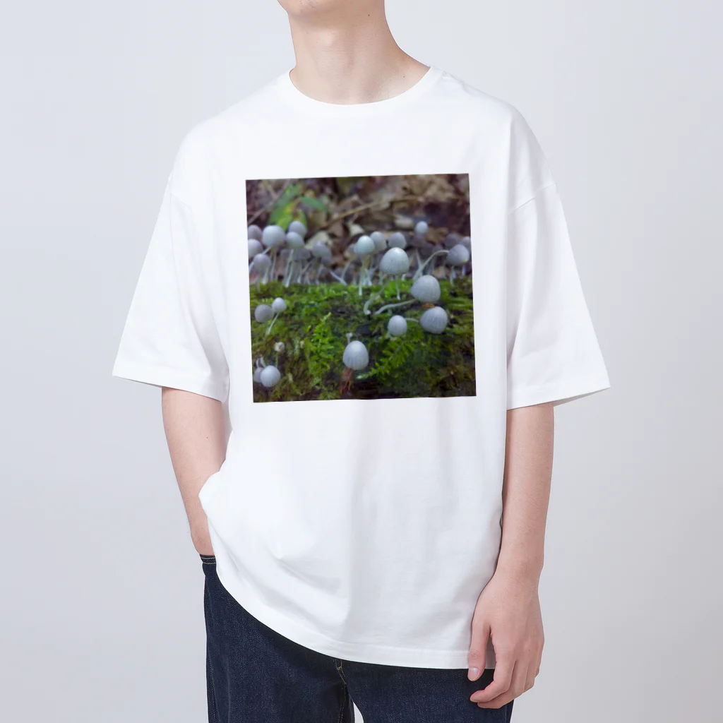ミクロの不思議の国のキノコちゃん Oversized T-Shirt
