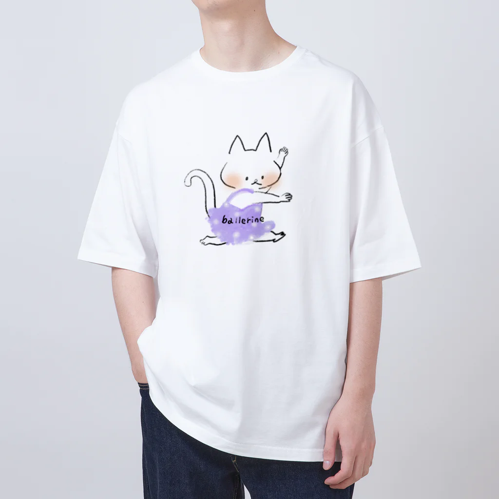 taiyakikoのねこバレリーヌ オーバーサイズTシャツ