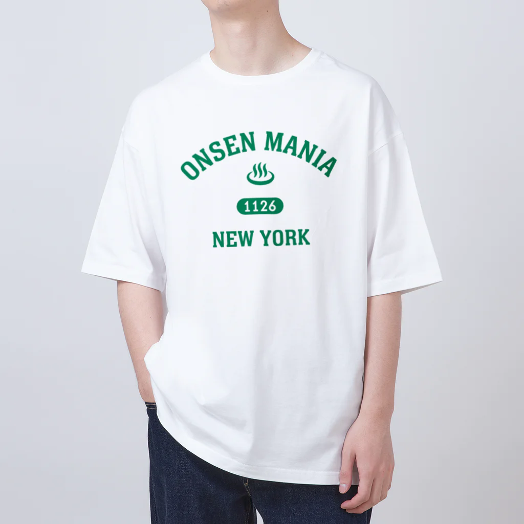 スタンダードTシャツ800円引き！4月29日(月)23時59分まで！！★kg_shopのONSEN MANIA (グリーン) オーバーサイズTシャツ