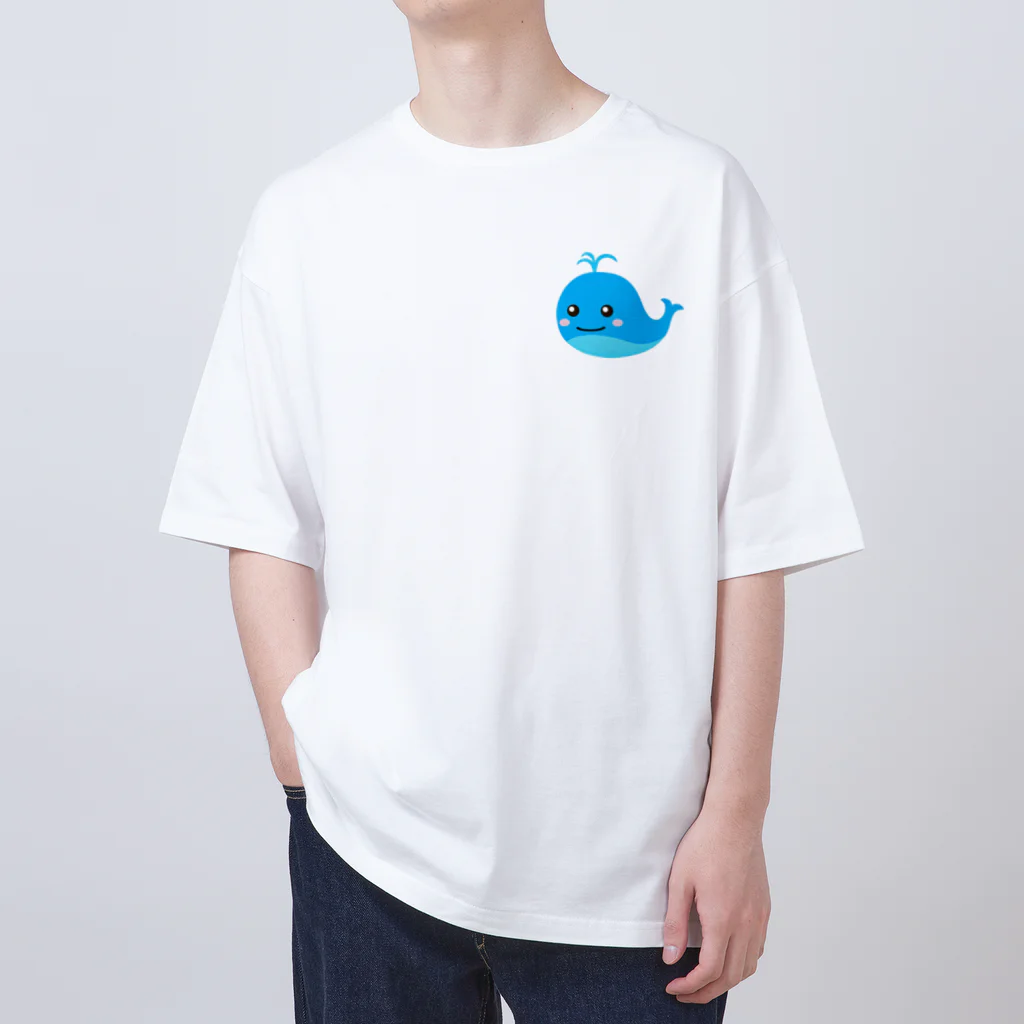 BLUE-SKYのくじらのクーちゃん Oversized T-Shirt