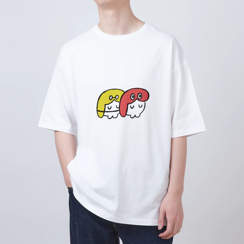 スシちゃんのマグロちゃんとタマゴちゃん オーバーサイズTシャツ