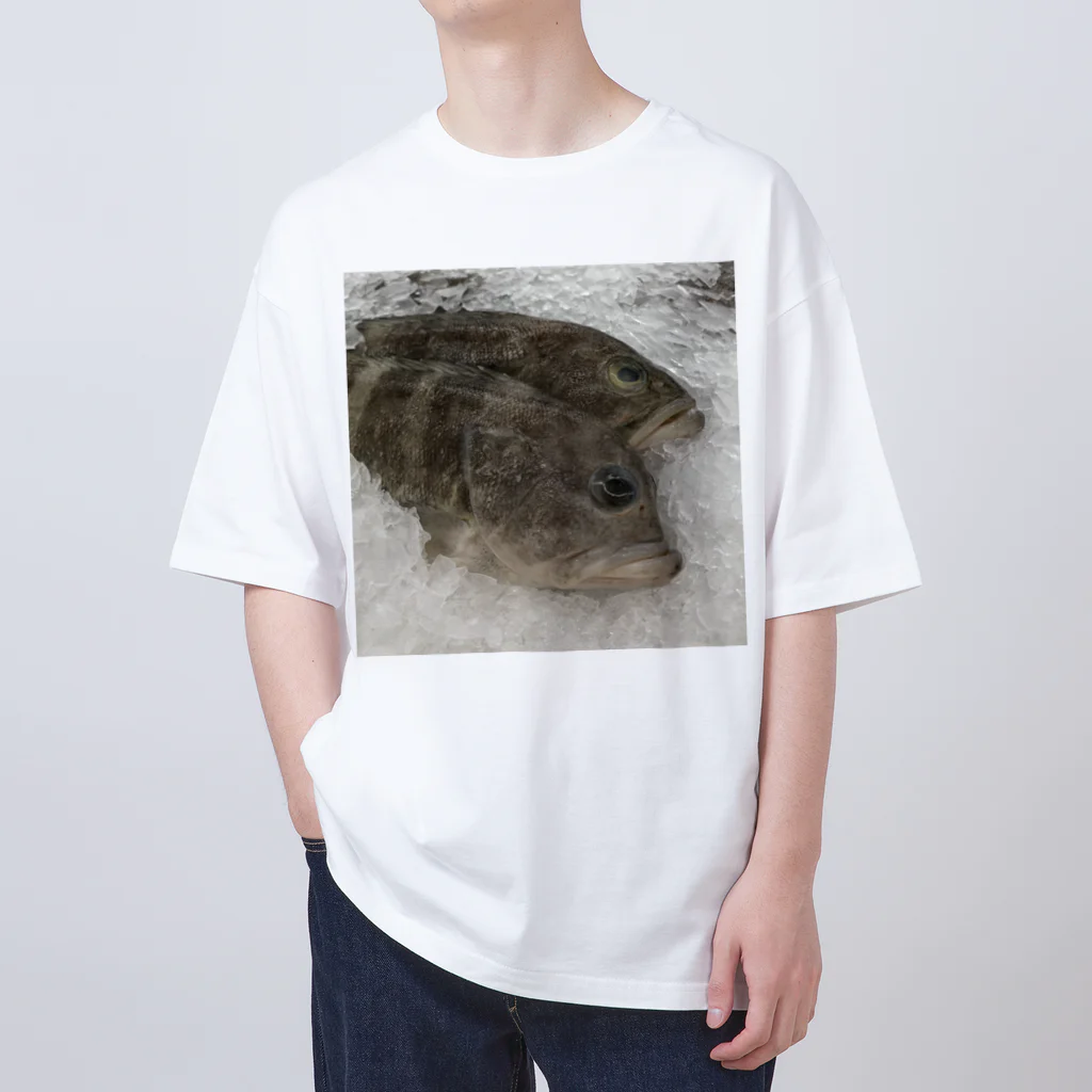 neko2424のアジアの街魚-下唇の出た魚 オーバーサイズTシャツ