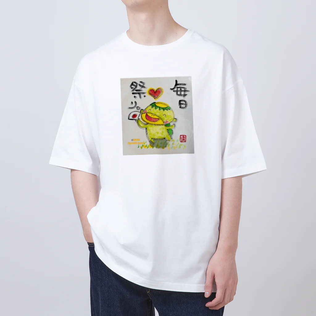 KIYOKA88WONDERLANDの毎日祭りカッパくん オーバーサイズTシャツ