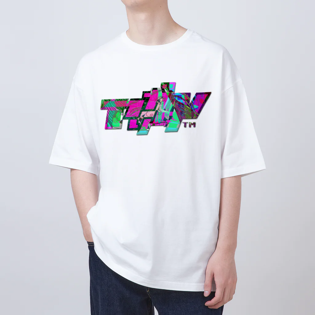 VRIGVTVSHI のアリガタシ™ NEON WHITE オーバーサイズTシャツ