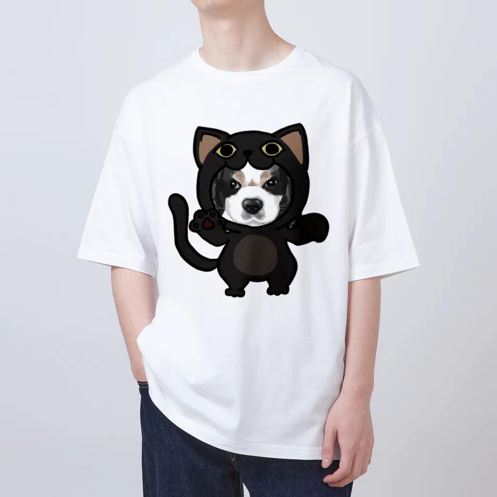 みきぞーん｜保護猫 ミッキー画伯と肉球とおともだちのmaruku オーバーサイズTシャツ