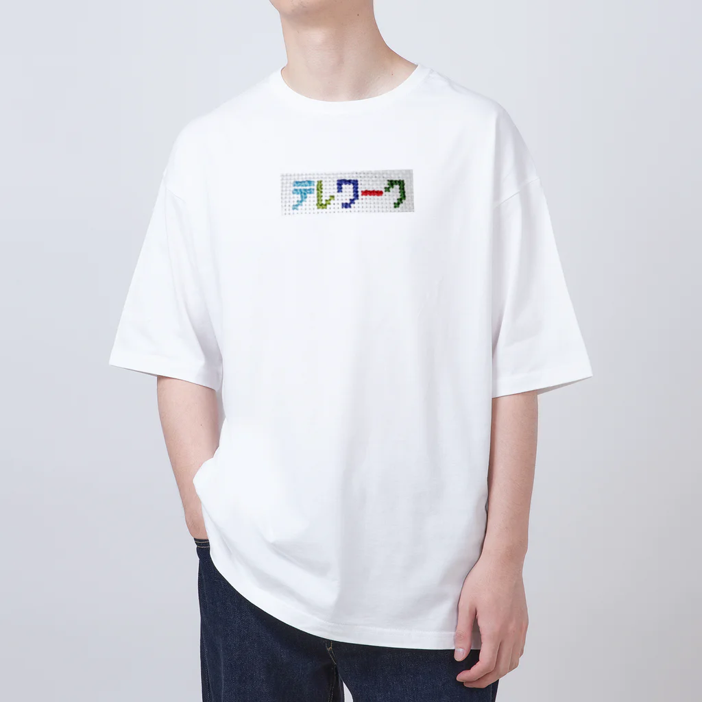 FUKUFUKUKOUBOUのテレワーク(手芸クロスステッチ)シリーズ オーバーサイズTシャツ