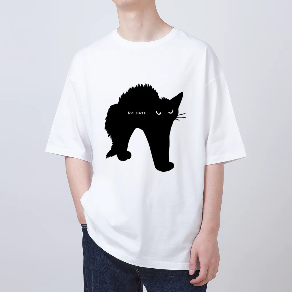 ミズモ雑貨店のNO HATE : ネコ オーバーサイズTシャツ