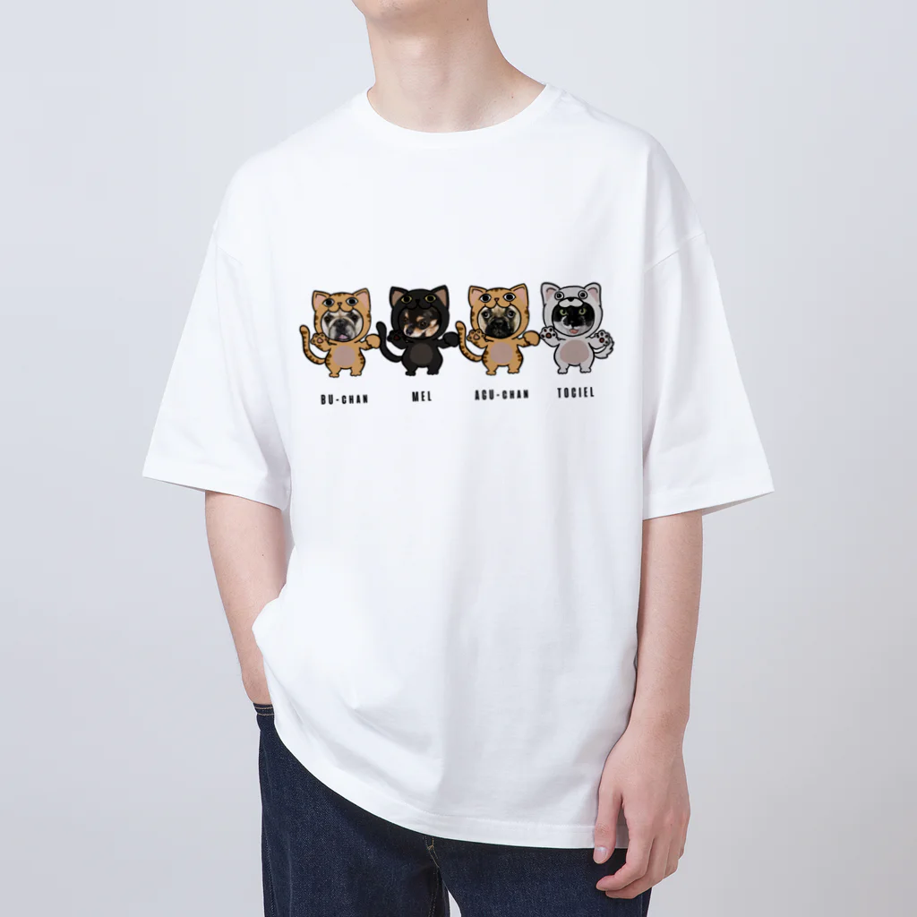 みきぞーん｜保護猫 ミッキー画伯と肉球とおともだちのBu-chan mel  agu-chan Tociel オーバーサイズTシャツ