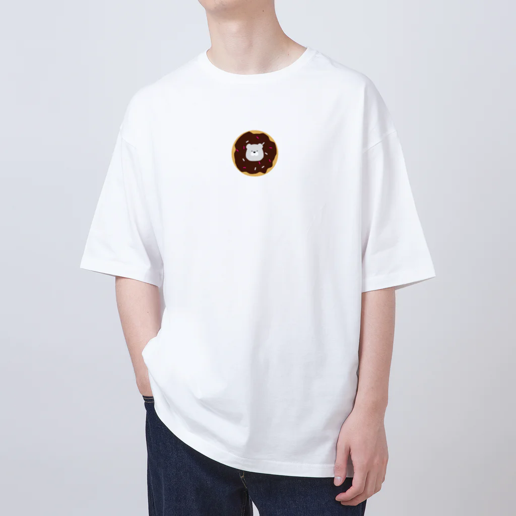 パンニマルのドーナツに囚われたシロクマ チョコVer. Oversized T-Shirt