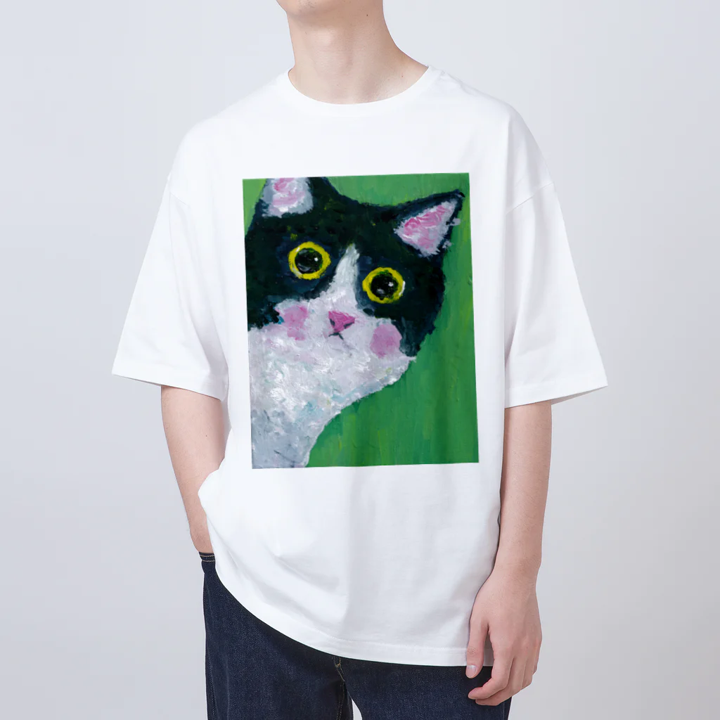 tomorebiのひょっこり猫さん オーバーサイズTシャツ