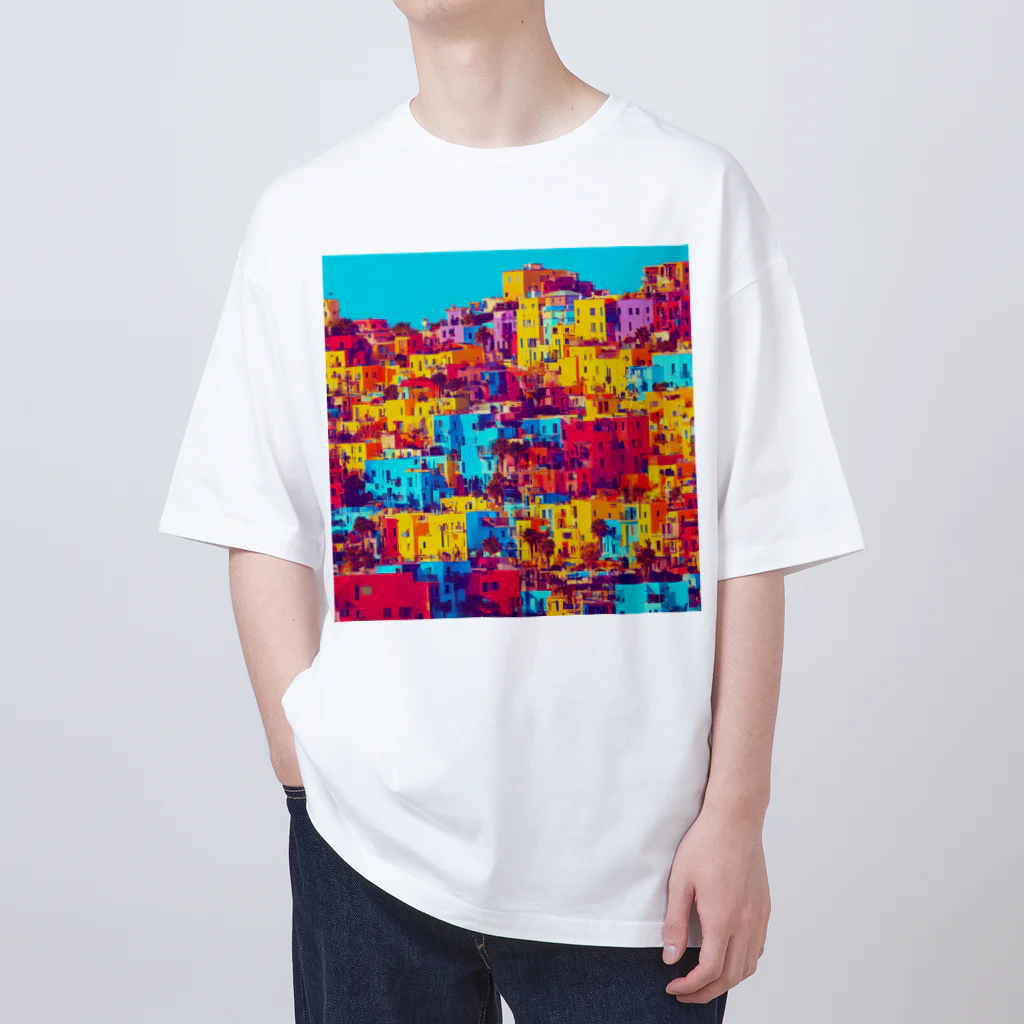 TakashiSのcolorful houses オーバーサイズTシャツ