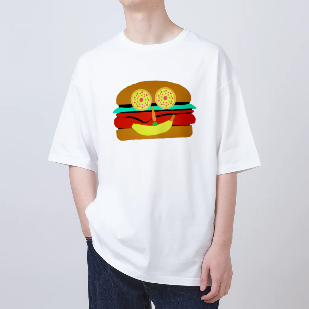 JSMMのピザの目バーガー Oversized T-Shirt