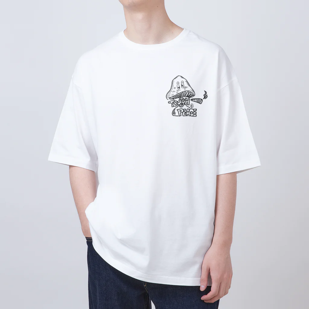 Tough8Peaceのピースマッシュルーム Oversized T-Shirt