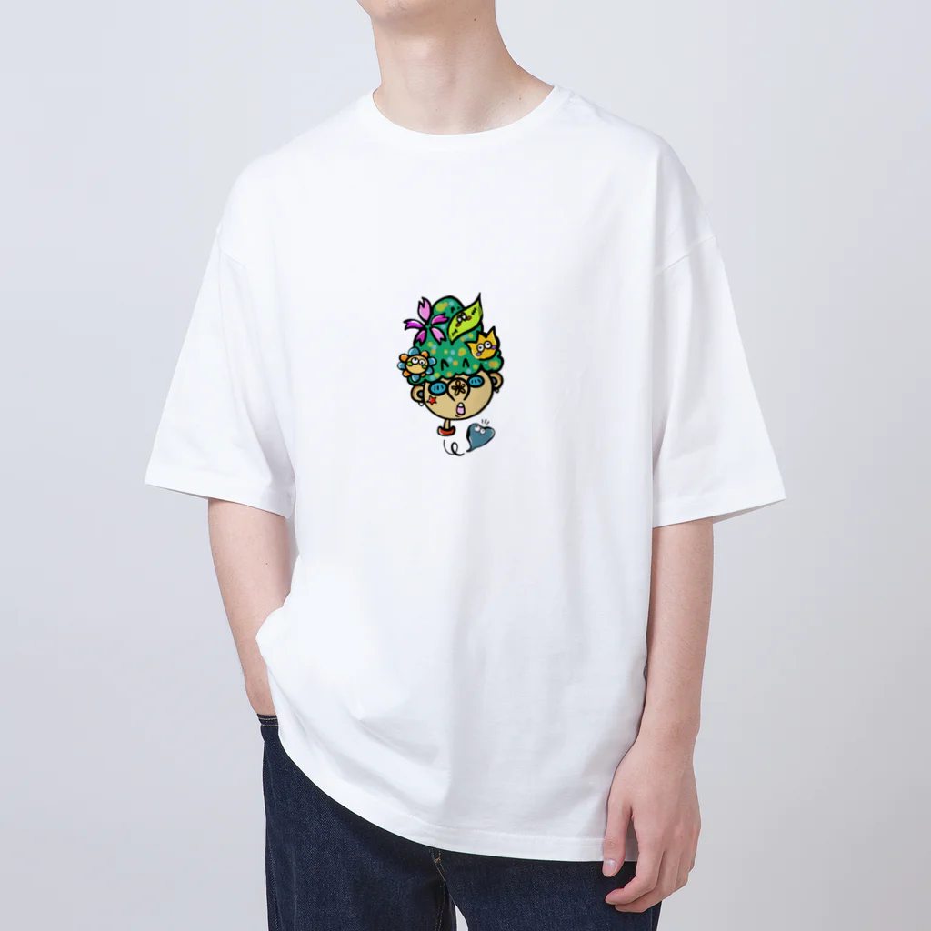 Colorful fam Earthのツリー君 Oversized T-Shirt