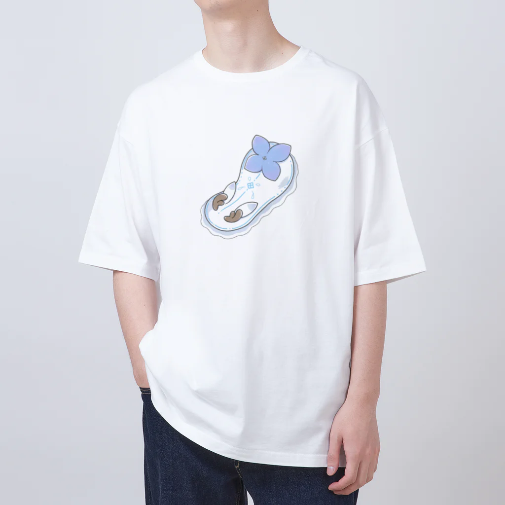 Jackalope Houseのツノアリウサギアジサイモドキウミウシ 青色ver. Oversized T-Shirt