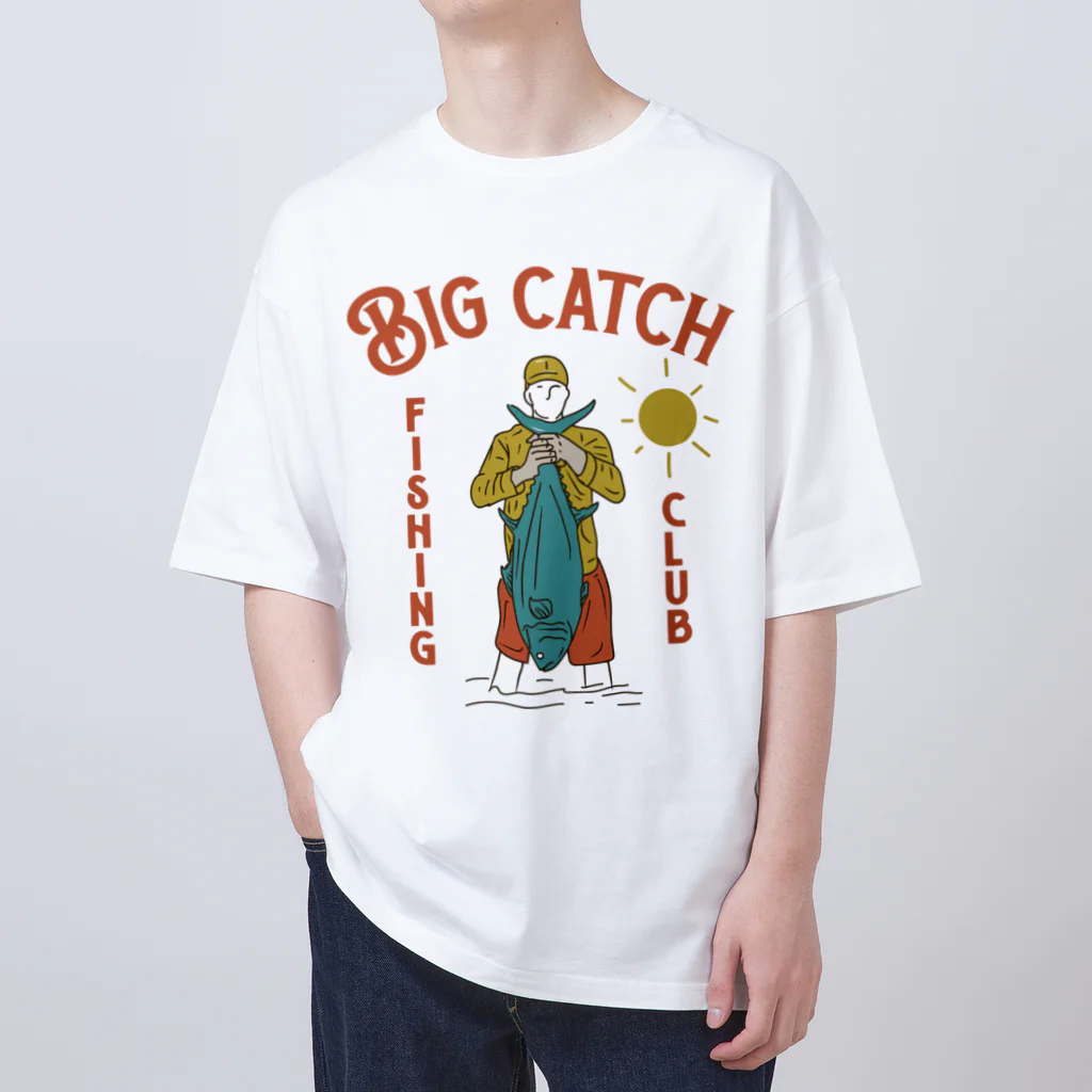 420 MUSIC FACTORYのBig catch 大物ゲット！　魚　釣り Oversized T-Shirt