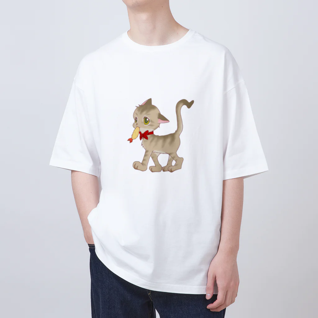 MariChikaのキジトラのライドウ(Toy) オーバーサイズTシャツ