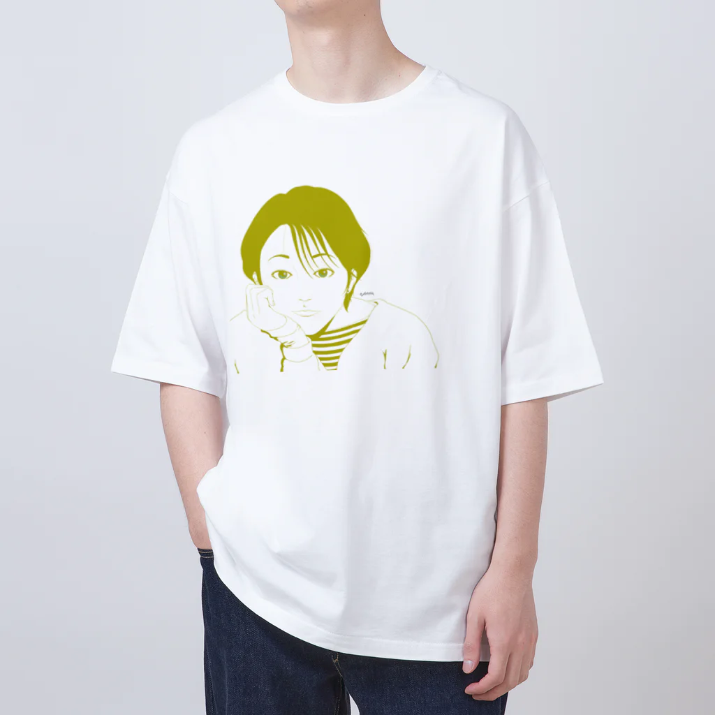 isuta ism.online shopの頬杖女子 オーバーサイズTシャツ