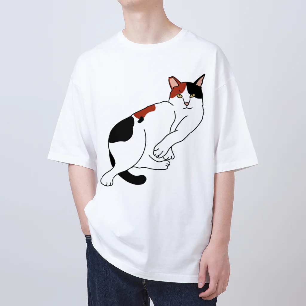 cuchito cuchitoのまったり猫 三毛 オーバーサイズTシャツ