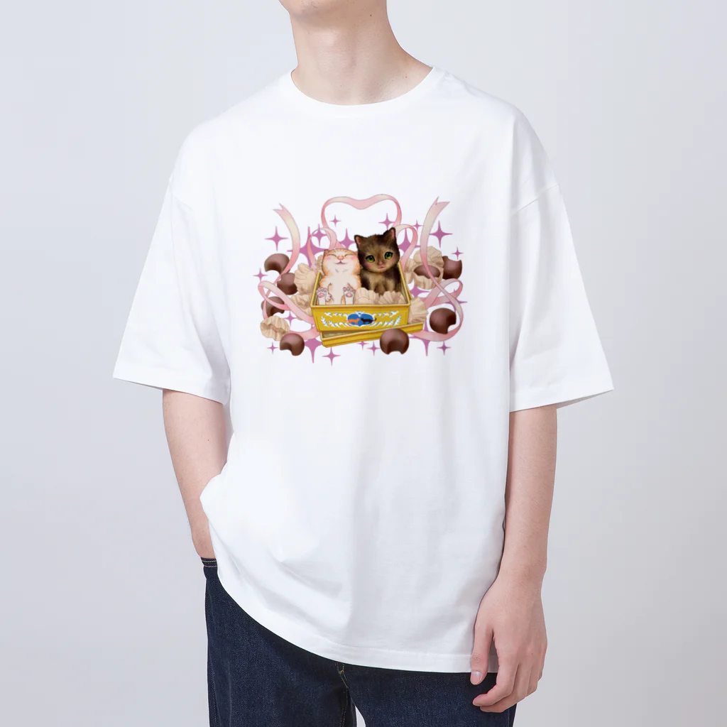 nya-mew（ニャーミュー）のチョコよりカワイイ#2 オーバーサイズTシャツ