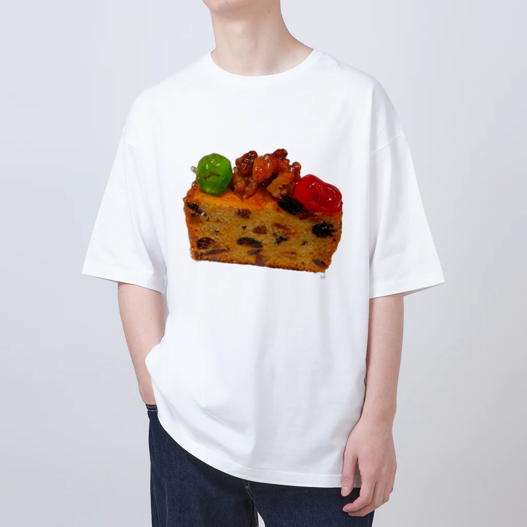 世界お菓子ばなしの心ときめくフルーツケーキ オーバーサイズTシャツ