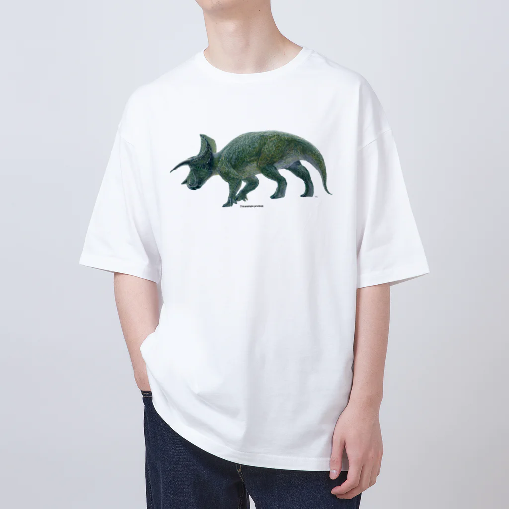 segasworksのTriceratops prorsus(トリケラトプス ・プロルスス)着彩画 Oversized T-Shirt