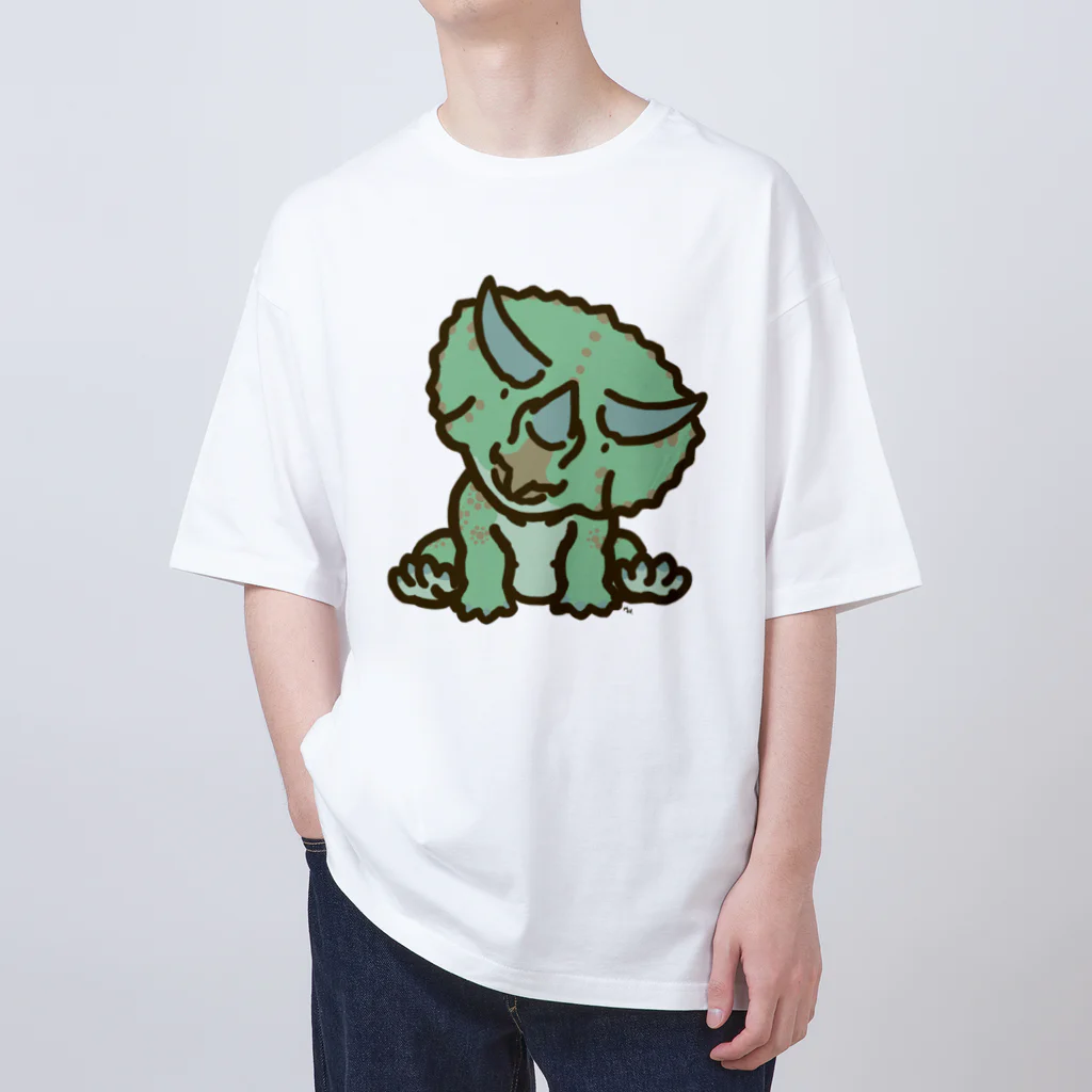 segasworksのトリケラちゃん（お座り）首傾げ Oversized T-Shirt