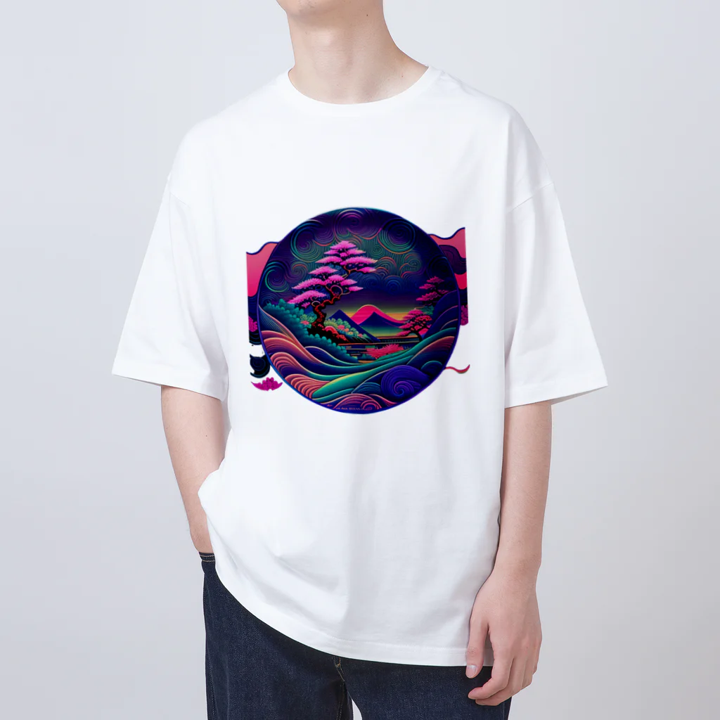 マッケンデジタルワールドの【lofiアート】浮世絵パンクシティ Oversized T-Shirt