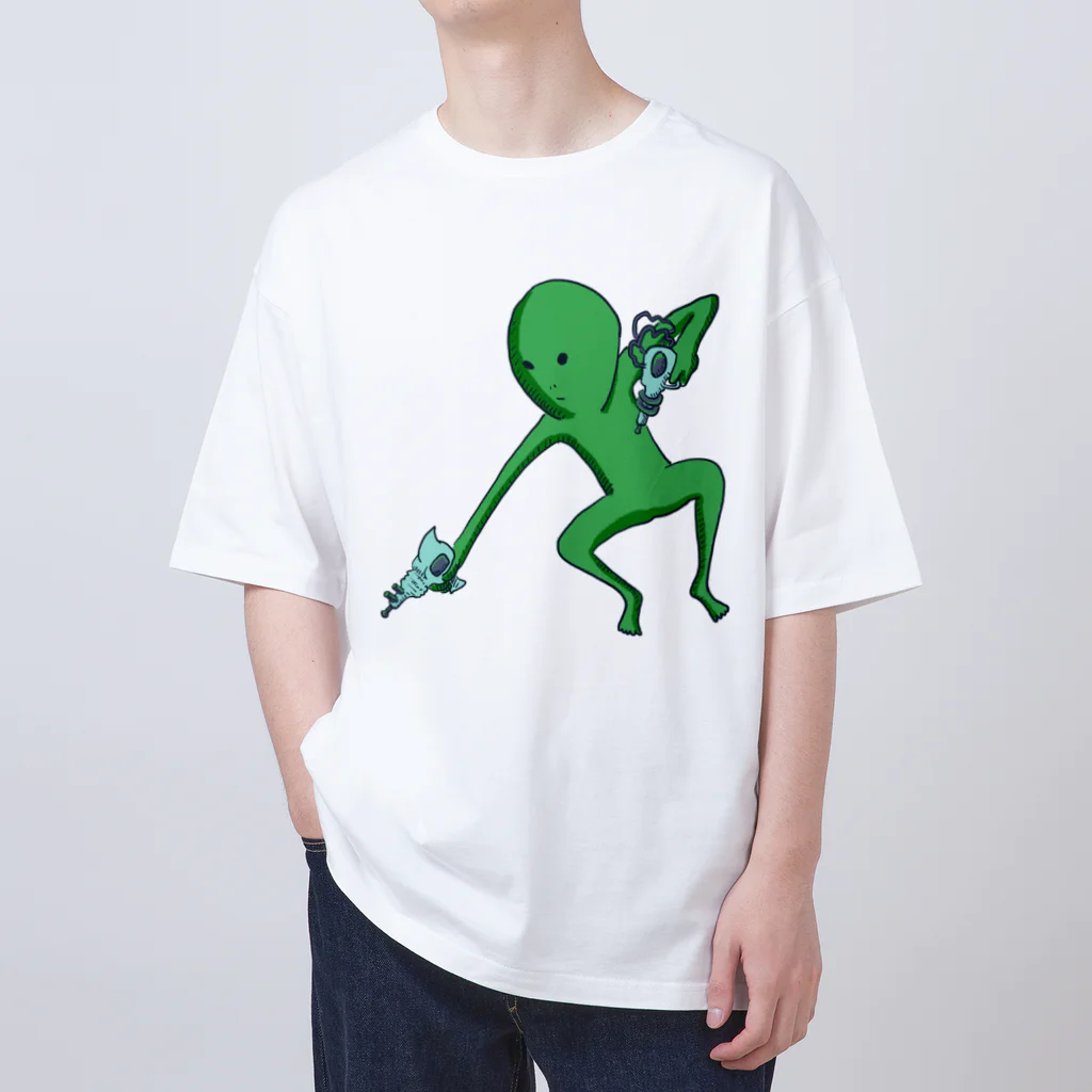 doteauの宇宙人くん：光線ピューピュー Oversized T-Shirt