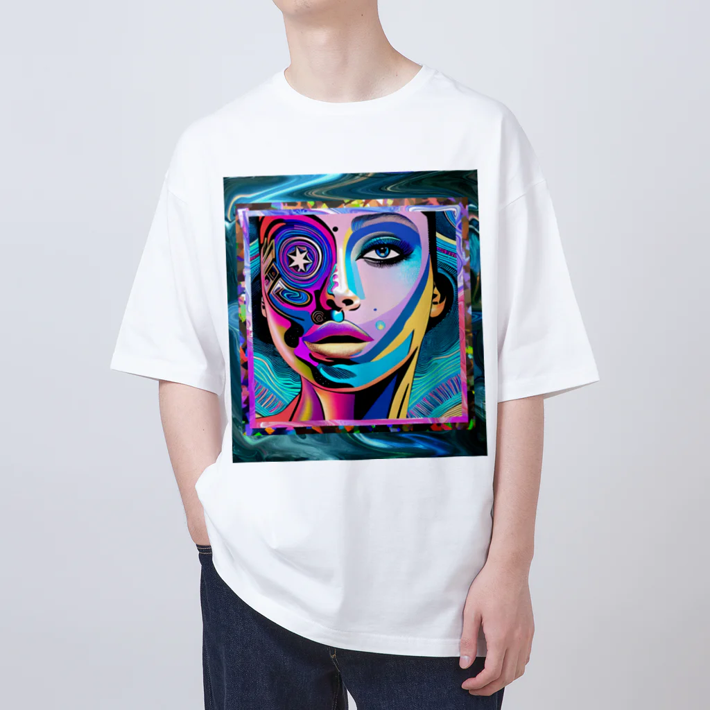 Modern PsychedelicのGALACTIC DIVA#02 Oversized T-Shirt