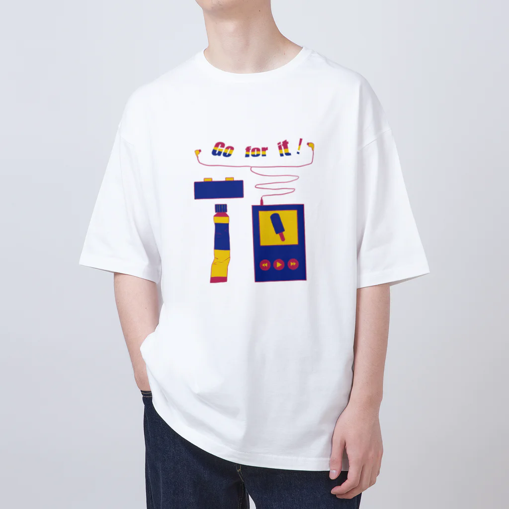 Sun BlueのGo for it! 【あのころネオンカラー】 Oversized T-Shirt