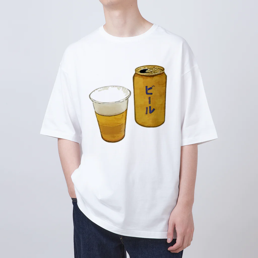 脂身通信Ｚの缶ビール_230325 オーバーサイズTシャツ