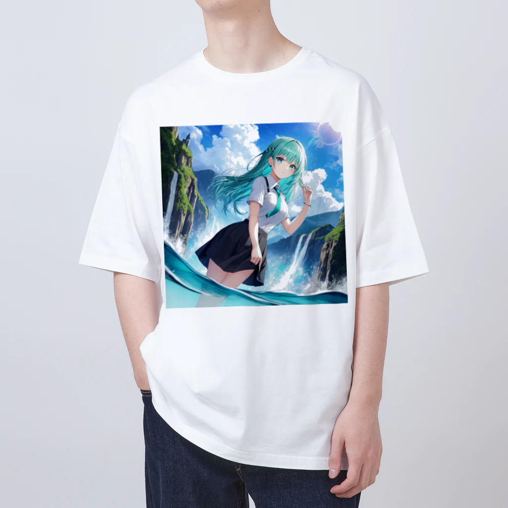 未来アニメスタジオのAIキャラクター Oversized T-Shirt