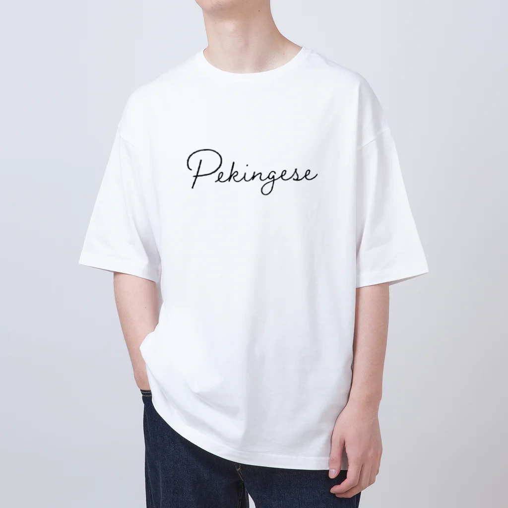 ペキニーズくらぶ（SUZURI支店）のpekingese_black Oversized T-Shirt