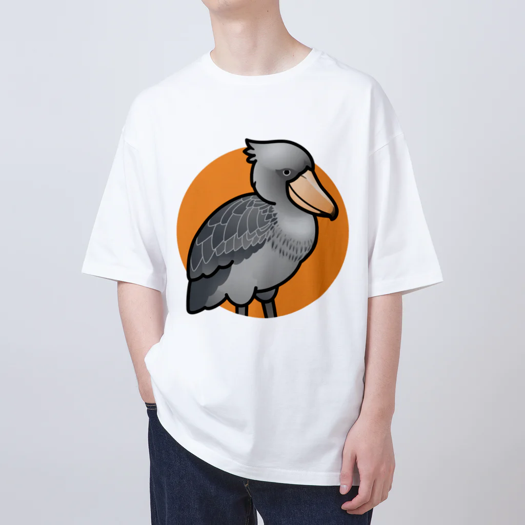 Cody the LovebirdのChubby Bird ハシビロコウ オーバーサイズTシャツ