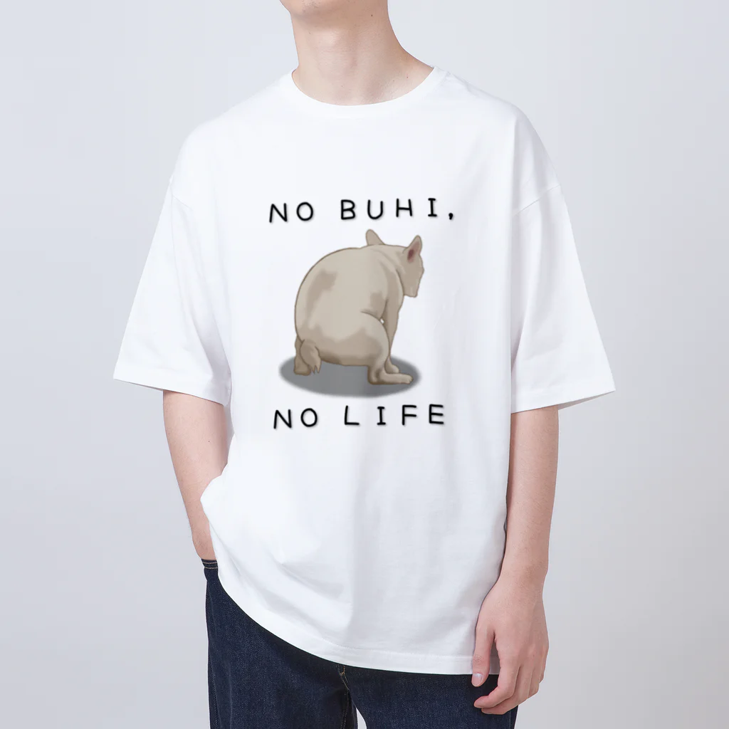 フレンチブルドッグうぱのNO BUHI , NO LIFE オーバーサイズTシャツ