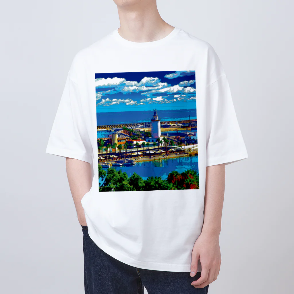 GALLERY misutawoのスペイン マラガの灯台 Oversized T-Shirt