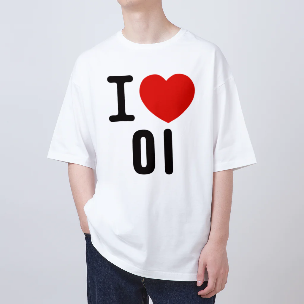 한글팝-ハングルポップ-HANGEUL POP-のI LOVE 이-I LOVE 李・イ- ロゴ Oversized T-Shirt