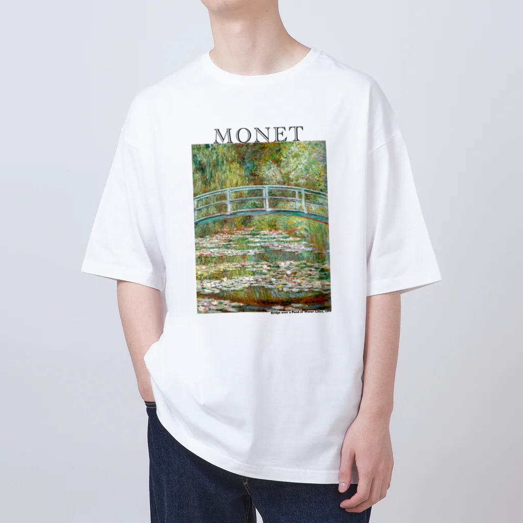 R M ホワイト オーバーサイズ Tシャツ モネ 睡蓮の池に架かる橋 Claude Monet / Bridge over a Pond of