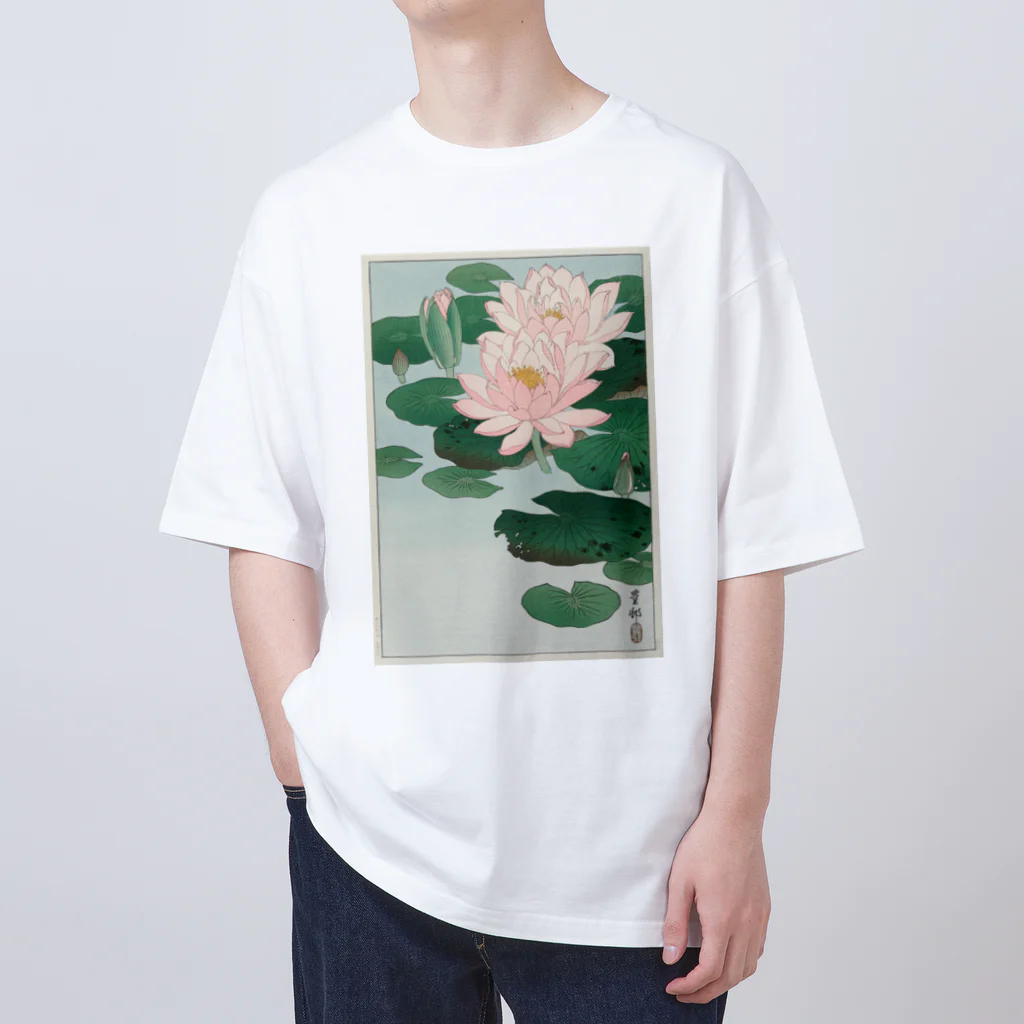 MUGEN ARTの小原古邨　睡蓮　Ohara Koson / Water Lilies オーバーサイズTシャツ