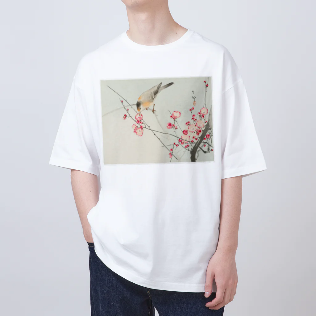 MUGEN ARTの小原古邨　梅に鶯　Ohara Koson / Songbird on blossom branch Oversized T-Shirt