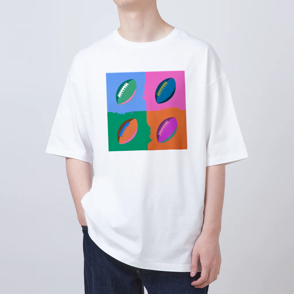 PB.Designsのアメフトボール ポップ(B) オーバーサイズTシャツ