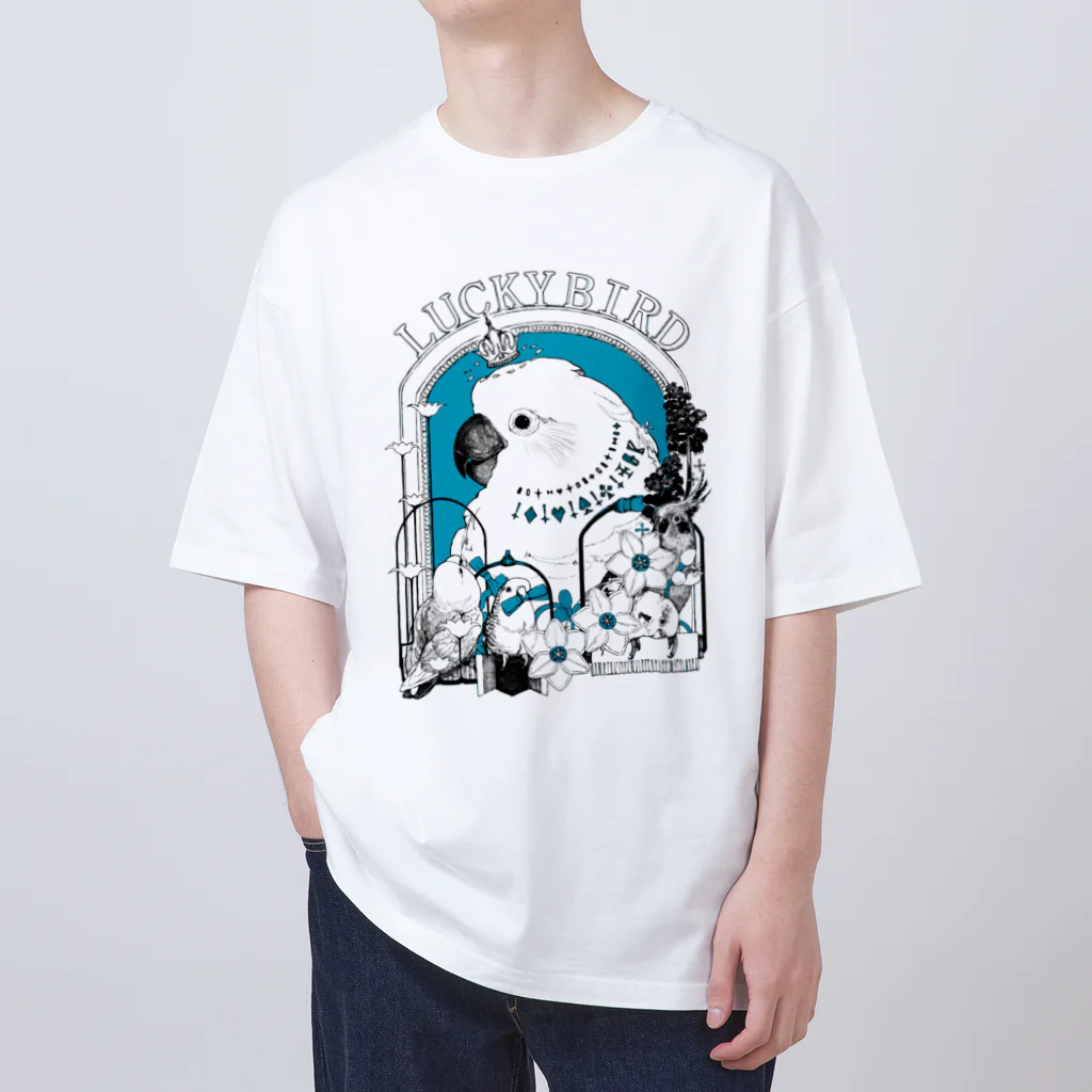 ろう飼い主のLUCKY BIRD オーバーサイズTシャツ