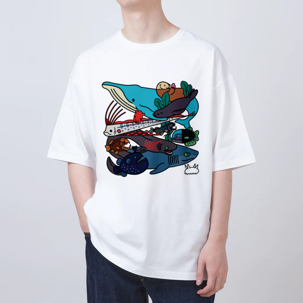 みなとまち層の海の生き物たち Oversized T-Shirt