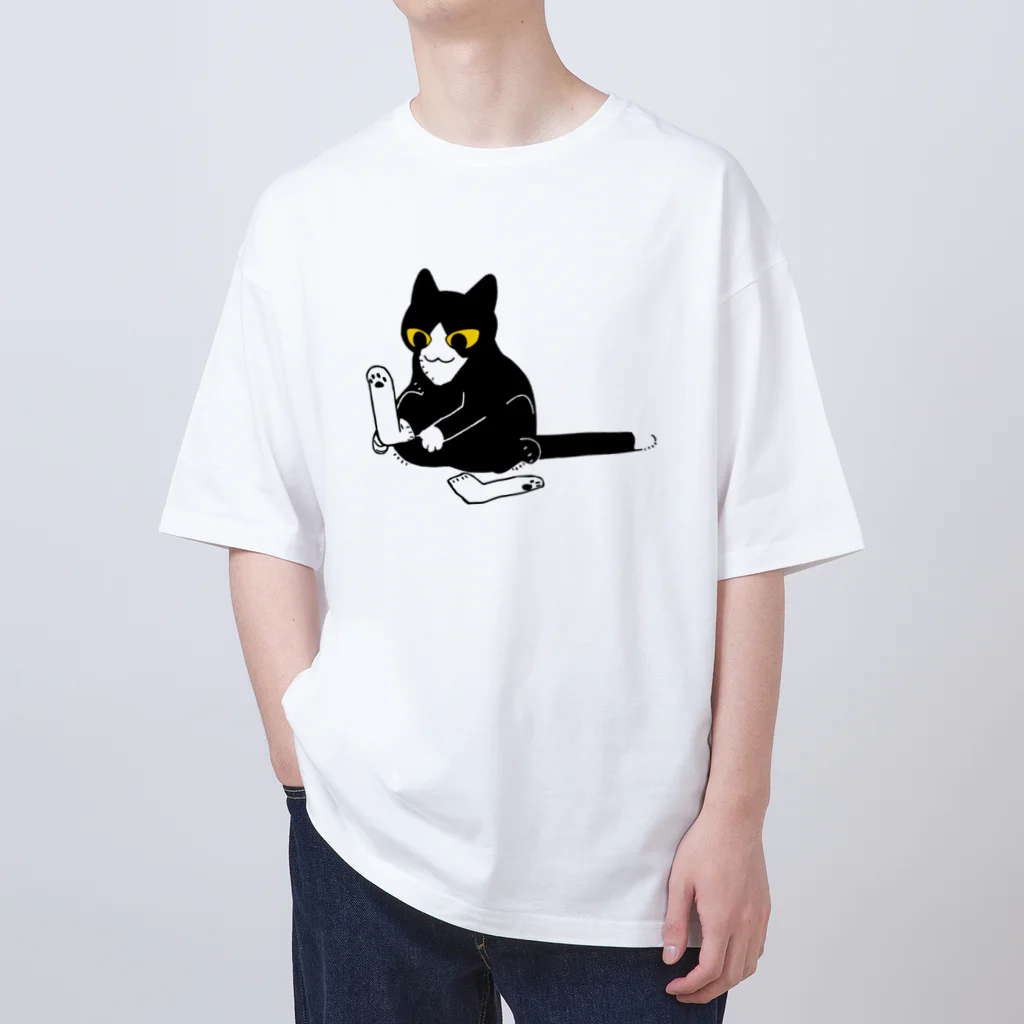 ふじひとのくつした猫 Oversized T-Shirt