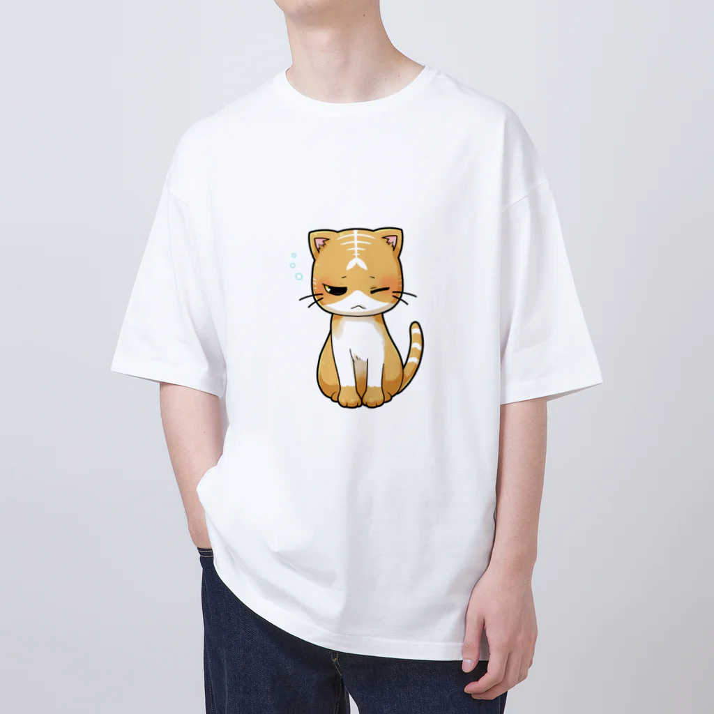 ほっけにゃんの眠たいほっけにゃん オーバーサイズTシャツ