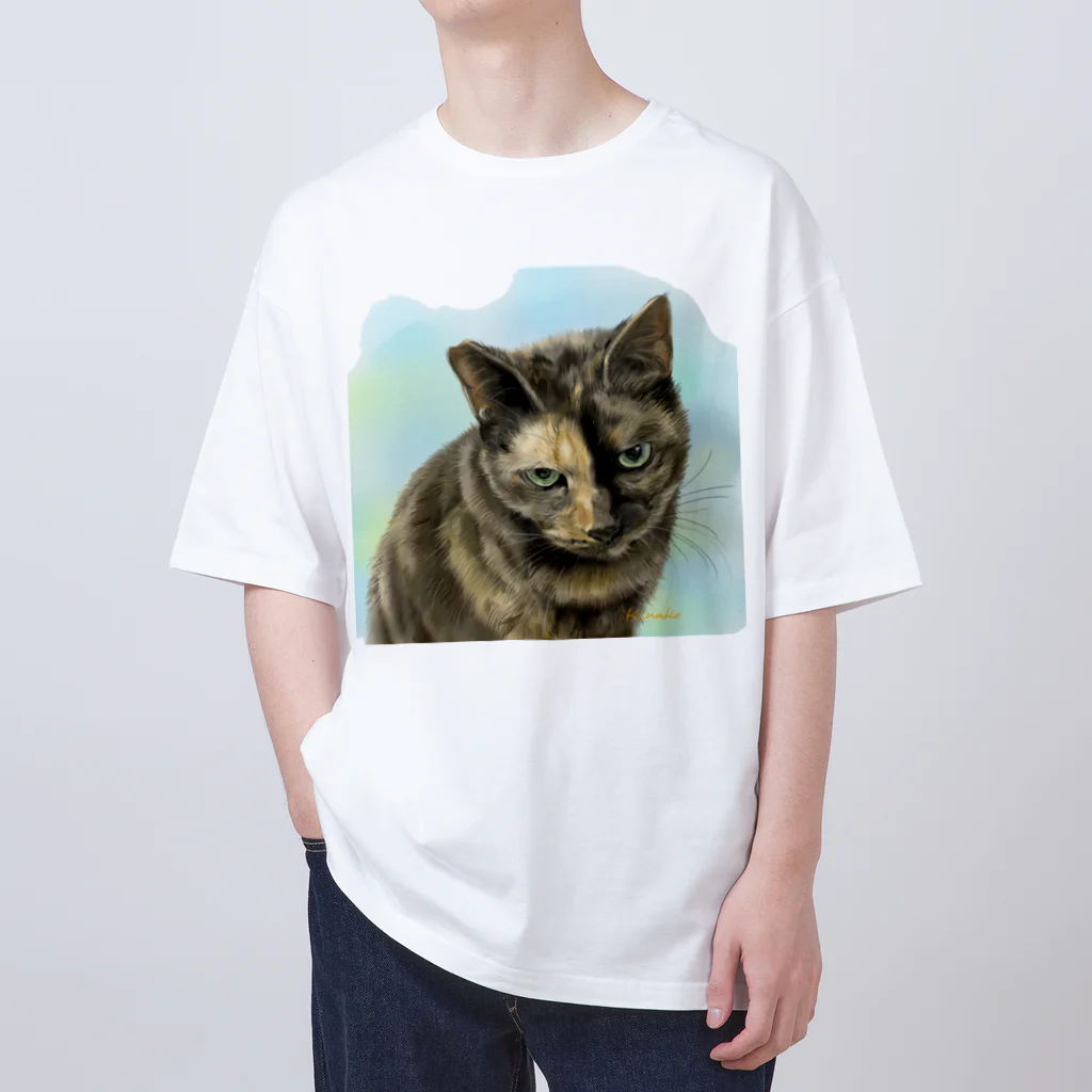 kinako-japanのサビ猫のオペラ座ちゃん オーバーサイズTシャツ