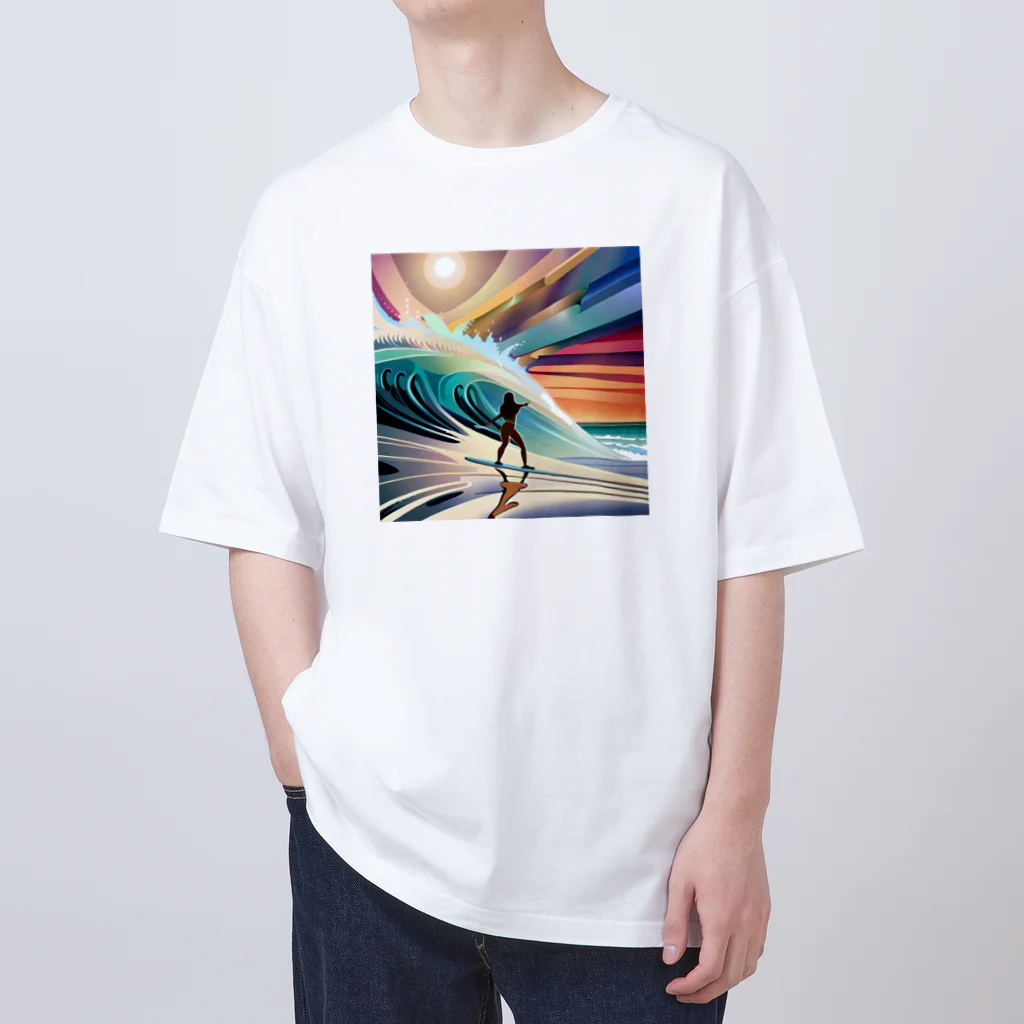 青空クリエイトのBig wave  Oversized T-Shirt