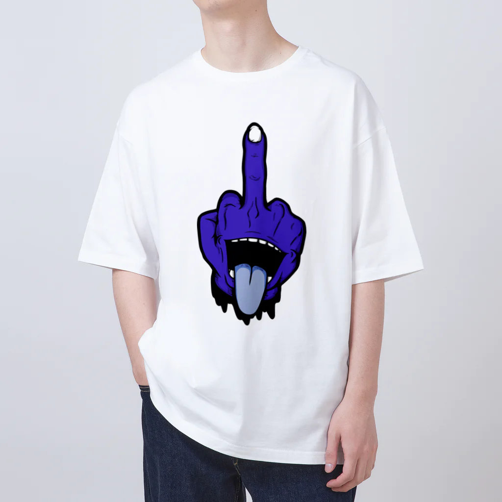 TRAVA design SHOPの挑発（青） Oversized T-Shirt