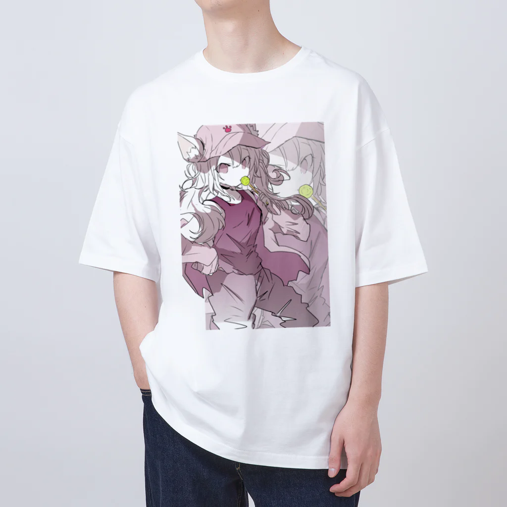 blossomのケモミミツインテ少女 オーバーサイズTシャツ